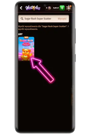 W wyszukiwarce znajdź Sugar Rush Super Scatter